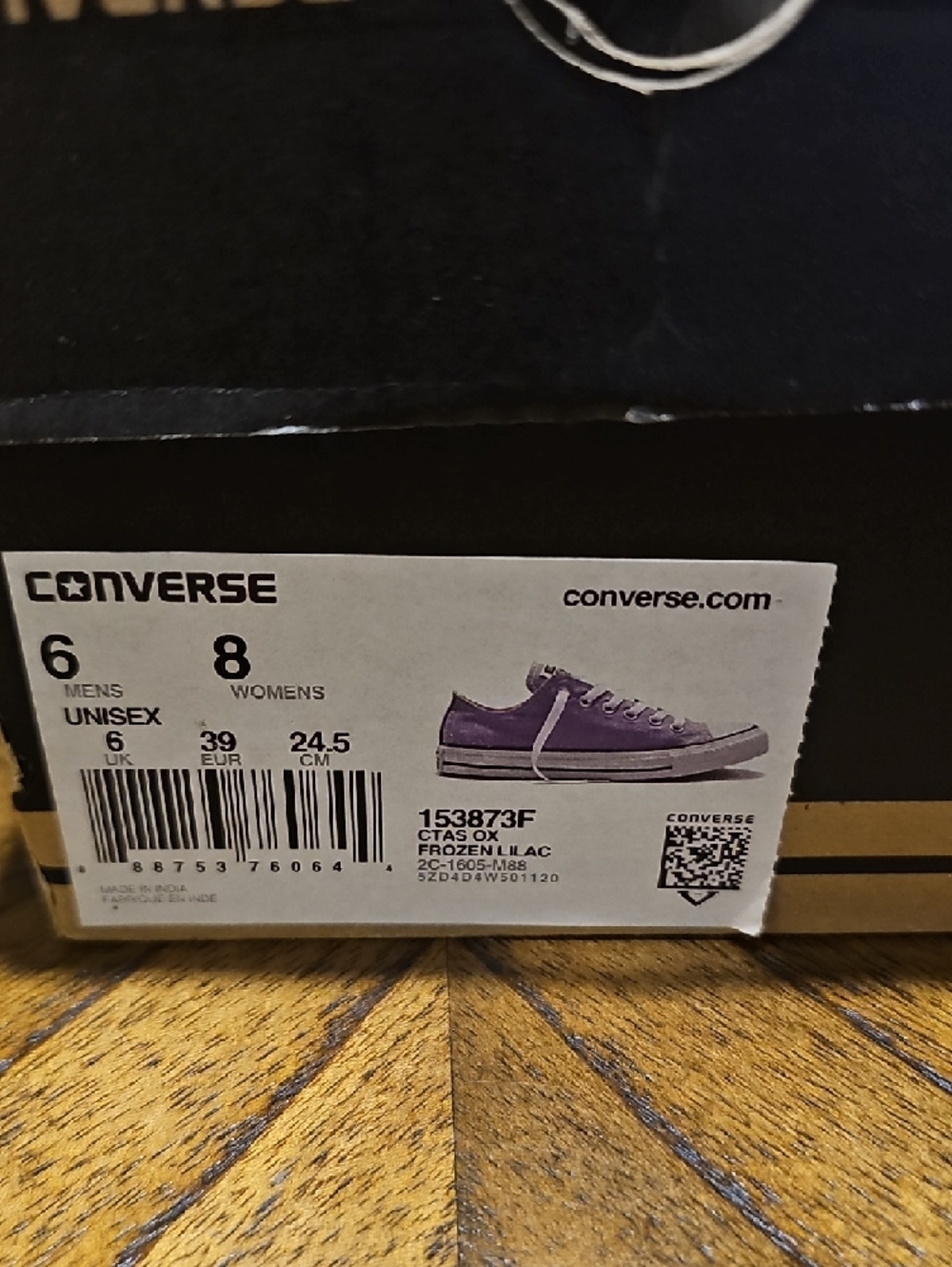 Unisex Converse Low Lavender Canvas Sneakers with White Accents - Picture 2 of 7